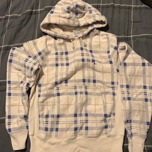Urban Outfitters x Champion Plaid hoodie